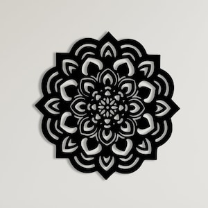 Wood Flower of Life Mandala: Zen Lotus Wall Art