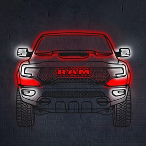 LED Custom Car Silhouette Design Metal Decor Wall Art, Personalized Gift For Car Lovers, Car Guy Gift