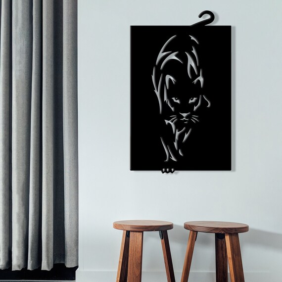 Panther Wood Wall Art, Animal Decor, Wildlife Lover Gift