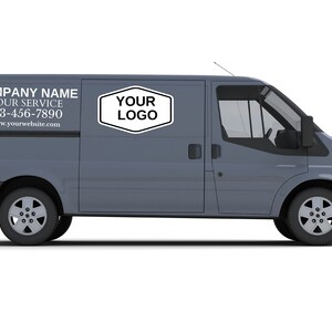 Calcomanías de automóviles personalizadas - Calcomanías de camionetas - Número DOT de EE. UU. - Calcomanías de camiones - Calcomanías de vehículos - Logotipo - Nombre de la empresa