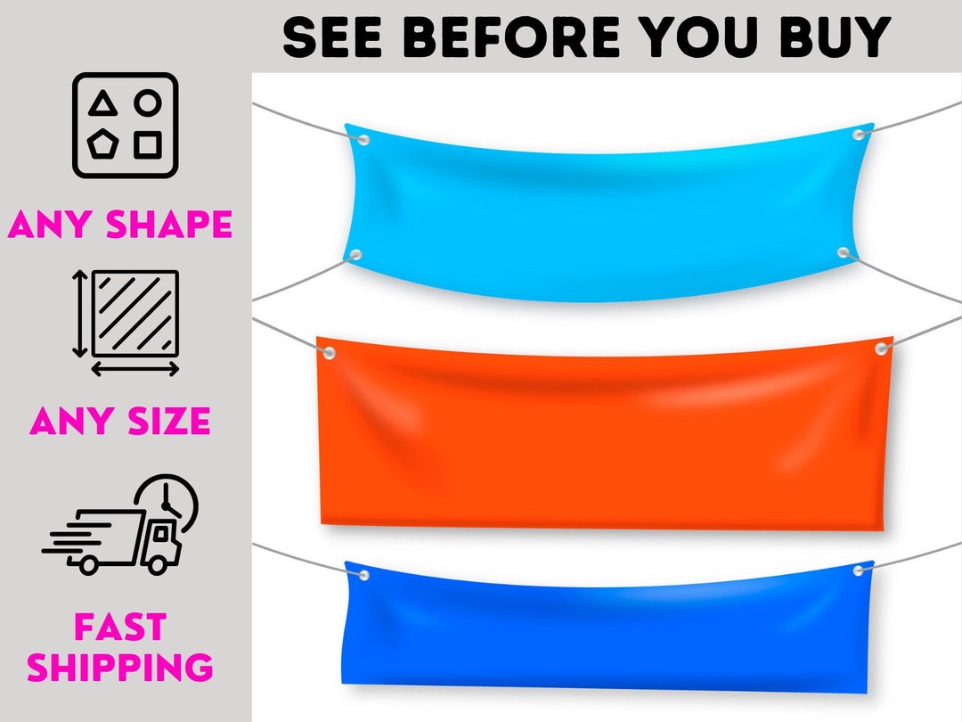 Custom Vinyl Banner Personalized Vinyl Banner Full Color Vinyl Banner