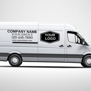 Calcomanías de automóviles personalizadas - Calcomanías de camionetas - Número DOT de EE. UU. - Calcomanías de camiones - Calcomanías de vehículos - Logotipo - Nombre de la empresa