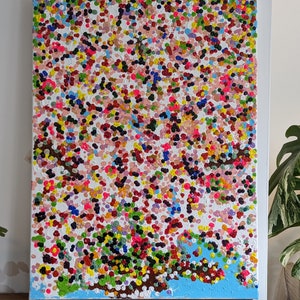 Multicolour painting in acrylic
