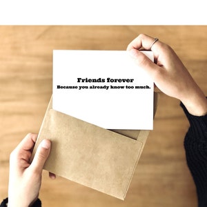 Funny Friendship Card | Thinking of You Friend | All Occasion Cards for Best Friends | Share a Laugh & Connect!