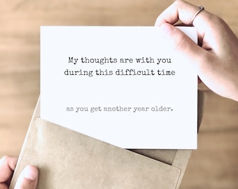 Irreverent Dark Humor Birthday Card | Funny Birthday Card for Best Friends | Sarcastic Cards for Old People | Handmade and Unique