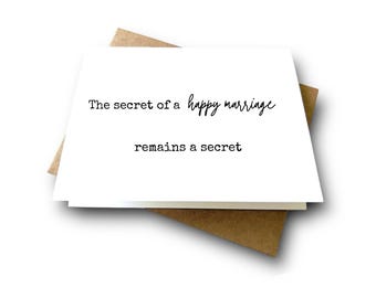 Funny Marriage Advice Cards | Funny Card for Wedding, Anniversary, Engagement, Wedding Shower | Marriage Advice for the Couple