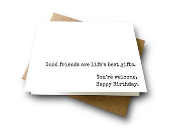 Sarcastic Funny Birthday Card for Friends | Card for Best Friend | Friendship Card | Handcrafted on High Quality Cardstock