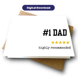 Grappige Vaderdagkaart AFDRUKBARE KAART | Grappige verjaardagskaart voor papa | Kaart voor nieuwe vaders tot doorgewinterde vaders | Sarcastisch, net als hij