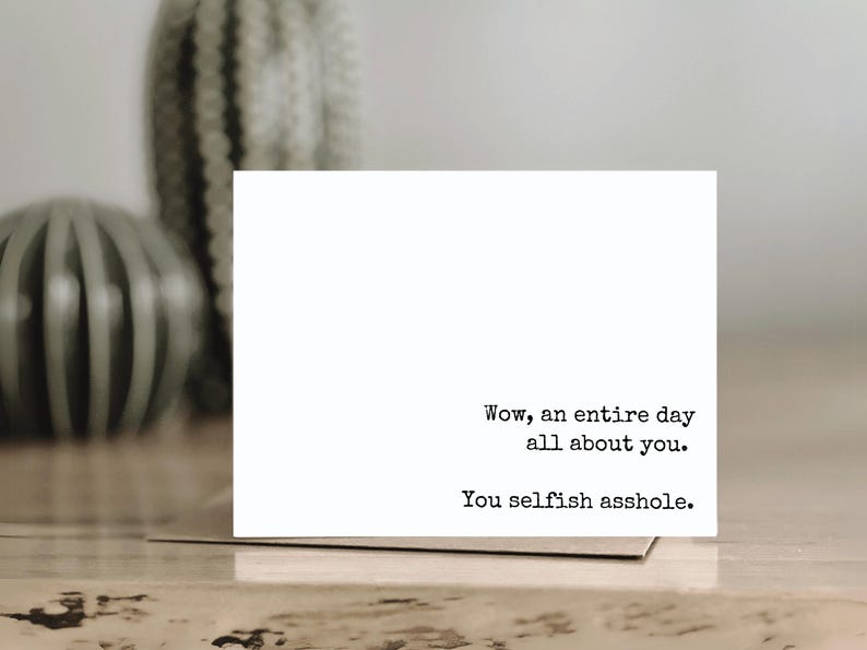 Golf Card Rude Selfish Assh@le | Rude Birthday Card for Husband | Funny Card for Men ...