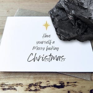 Merry F-cking Christmas | Sarcastic Christmas Card to Celebrate the Season | Funny & Inappropriate | Secret Santa too | Single or Set