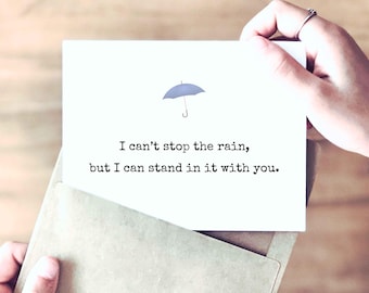 You're not Alone | Encouragement Card for Friends in Difficult Times | Thinking of You | Handcrafted Support Card
