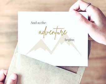 Adventures Begin | Congratulations Card | New Grad | New Job | Moving Away | Retirement | Engagements | Best Wishes Card