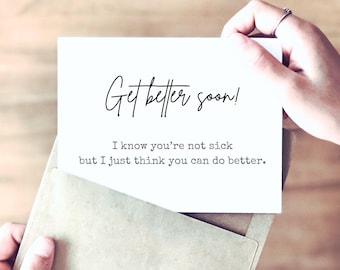 Sarcastic Funny Support Card for Difficult Times | Thinking of You Card for Friends | Uplifting Encouragement Card