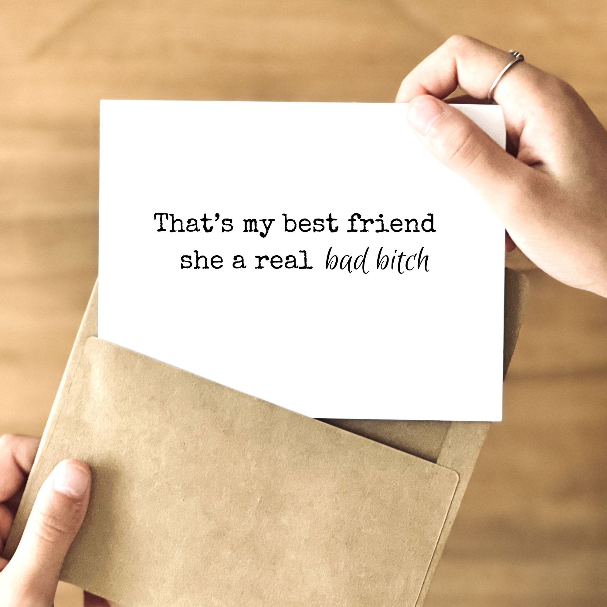 Real Bad B!tch Friendship Card | Funny Best Friend Cards | Bestie ...