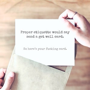 F%cking Get Well Card | Funny Get Well Card | Snarky Cards for Friends | Share a Laugh and Connect