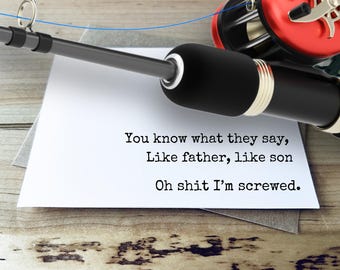 I'm SCREWED Funny Card for Dad | Funny Birthday Card for Dad | Funny Father's Day Card | Sarcastic AF (just like him)