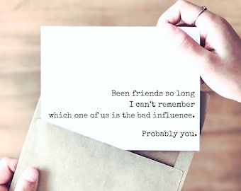 Sassy Friendship Card for Women | Funny Birthday Card | Sassy Friendship Card | Thinking of You Card | Best Friend Card