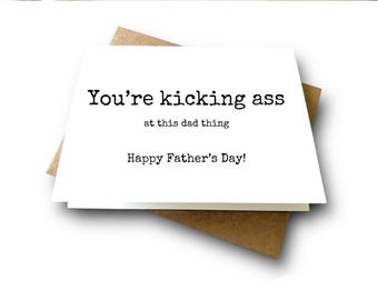 Kickass DAD | Funny Father's Day Card for New Dads to Seasoned Dads | Funny and Sarcastic, Just like Him