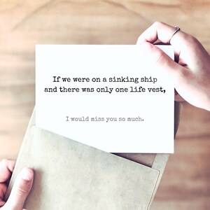 Te extrañaré, jajaja / Tarjeta divertida de "Te extraño" / Tarjeta ingeniosa "Pensando en ti" / Tarjeta de cumpleaños divertida / Tarjeta única para un amigo único