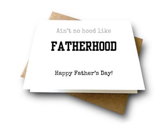 FatherHOOD | Funny Father's Day Card for New Dads to Seasoned Dads | Funny and Sarcastic, Just like Him