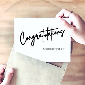 Mature Audiences Congratulations Cards | Funny Graduation Card | One-Stop Shop for Sassy AF Congratulation Cards