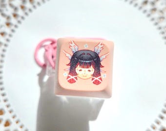 Columbina Keycap Clicker Keychain - Genshin Impact Fidget Clicker Nod Krai