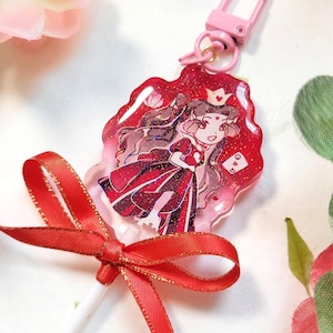 SVSSS - Luo Binghe Queen of Hearts Lollipop Keychain | Scum Villain Self Saving System Bingqiu Alice in Wonderland AU