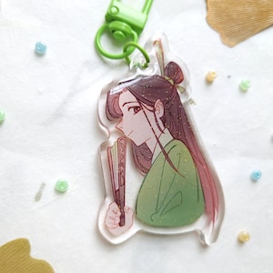 SVSSS - Pretty Shizun Shen Qingqiu 2.5 inch Glitter Epoxy Keychain | Scum Villain Self Saving System