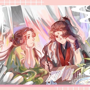 SVSSS - Deep Dream Bingqiu 5 x 7 / 11 x 17 Art Print Poster | Scum Villain Self Saving System Luo Binghe & Shen Qingqiu