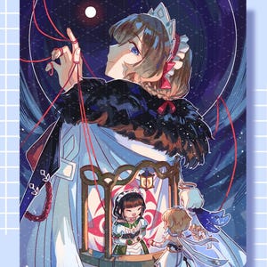 Genshin - Fatui Harbinger Sandrone tirant les ficelles sur la marionnette Katheryne 5 x 7 / 11 x 17 Impression d'art