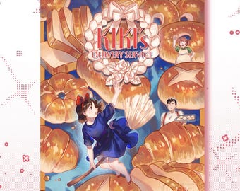 Delivery Witch Art Print - Magical Girl Poster 5 x 7 / 11 x 17