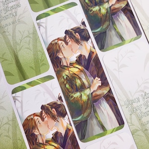 SVSSS - Bingqiu First Kiss 2 x 6 Bookmark | Scum Villain Self Saving System Luo Binghe & Shen Qingqiu