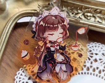 Sandrone Tea Keychain - Genshin Impact Charm 2.5 inch Nod Krai