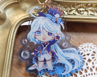 Furina Keychain - Genshin Impact Charm 2.5 inch Fontaine