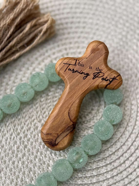This Is The Turning Point - Tribute to Charlie Kirk Bethlehem Olive Wood Cross