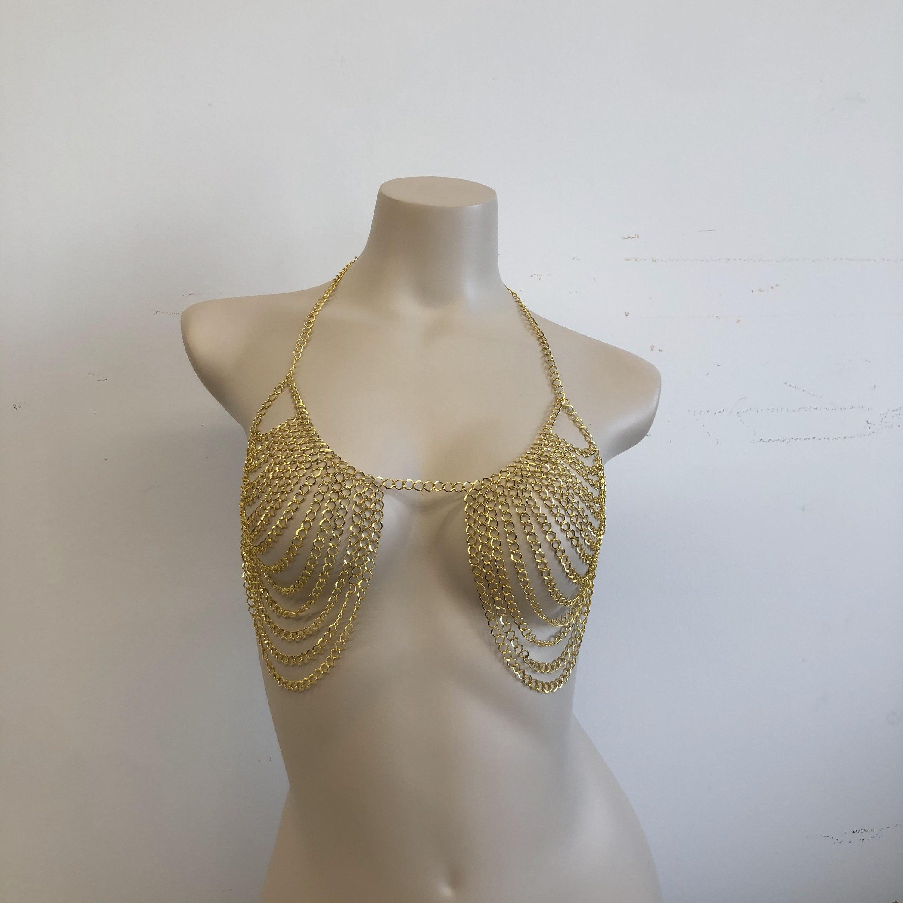 Intimates & Sleepwear  34ab Cup Sequin Bra Blue And Gold