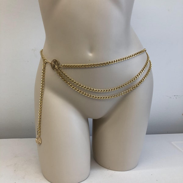 Gold Filled Rope Waist Chain, Waist Jewelry, Dainty Body Chain Jewelry, Stylish Belly Chain, Adjustable Chain, Waterproof Rope Chain