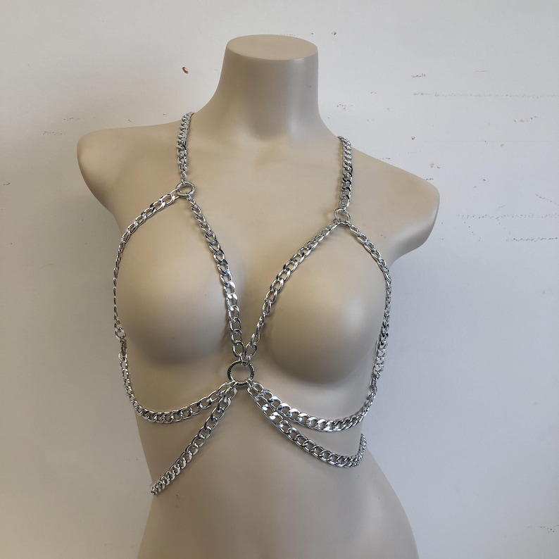 Kadi silver body chain, waist chain, belly chain, body jewelry, body jewelry, body chain Silver