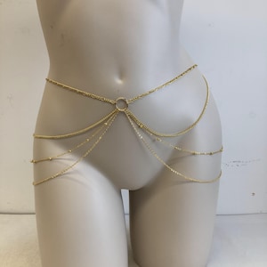 Cadena de cintura de oro, cadena de cintura de plata, cadena de vientre de oro, cadena de cuerpo de oro, joyería de cuerpo de oro mujeres, cadena de vientre de plata mujeres