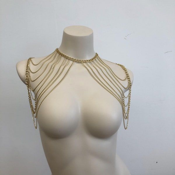 Schulter Halskette für Frauen, Schulter Kette Frauen, Gold Schulter Halskette, Silber Schulter Halskette, Schulter Schmuck Frauen, Schulte