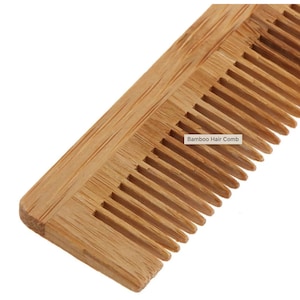 Pettine per capelli in bambù 100% naturale.