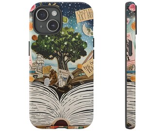 Book Lovers Phone Case Bookish Gifts Vintage Books Aesthetic Fantasy Romantasy Lover Bibliophile Collage iPhone Samsung Galaxy Pixel Cover