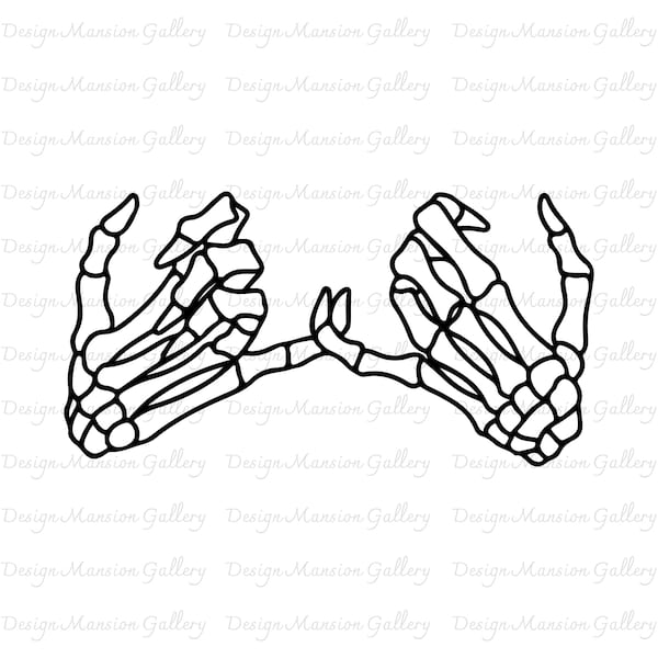 Skeleton Hands Svg, Pinky Promise Svg, Skeleton Svg, Digital Download, Skeleton Cut File, Skeleton Promise Svg, Cricut Cut File, Printable