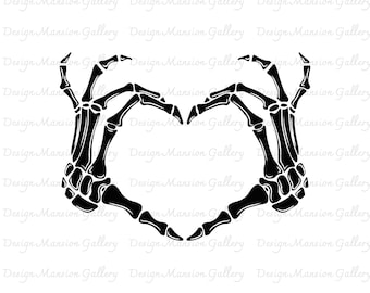 Skeleton heart hands svg, skeleton hands svg, skeleton svg cut file, skeleton love svg, halloween cut file, skeleton hand svg