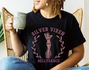 Silver Vixen Bellydance T-shirt | Belly Dance Tee | Vintage Design | Unisex Softstyle T-Shirt