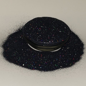 Mega Tron Holographisches Schwarz Extrafeiner Schnitt Holographisches Buntes Polyester Glitzer Tumbler Handwerk Make-up