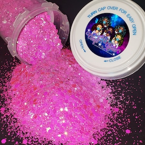 Karibikküste Pink Chunky Mix Exclusive Polyester Glitter Tumbler Crafts Makeup