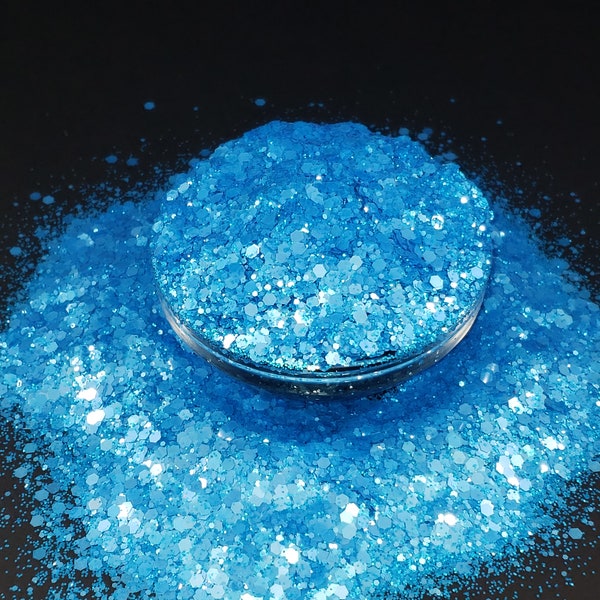 Antigua Bay Pearlescent Blue Chunky Mix Exclusive Polyester Glitter Tumbler Crafts Makeup