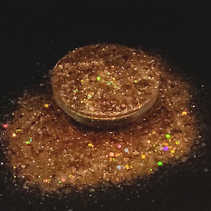 Tahitian Fantasy Golden Bronze Chunky Holographic Mix Exclusivo Poliéster Glitter Tumbler Artesanato Maquiagem