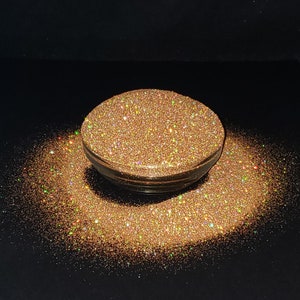 Guns & Roses Holographic Gold Extra Fine Cut Holographic Bunte Polyester Glitzer Becher Handwerk Make-up